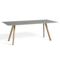 CPH 30 matbord 200x90 grå linoleum / såpad ek