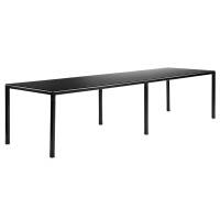 T12 matbord 320x95 svart linoleum / svart aluminium
