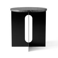Androgyne sidobord svart stål /svart marmor