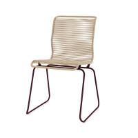 Panton One stol papperssnöre natur / svartlackerat stål