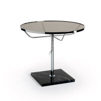 Pronto XL soffbord rökfärgat glas / svart marmor