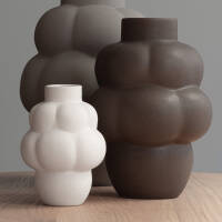 Balloon vas #04 raw white ceramic H18