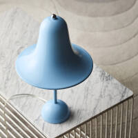 Pantop bordslampa ljusblå