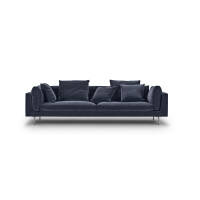 Float high soffa 240 cm Louis 14 / fast kl / rostfritt stål / utan x-tra kuddar