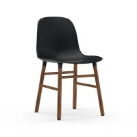 Form stol svart / valnöt